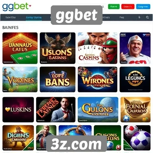 Variedade de jogos disponíveis na plataforma ggbet